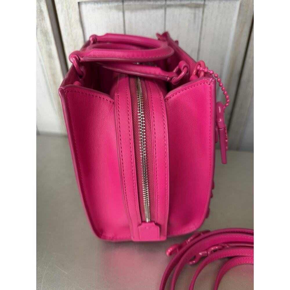 COACH Rogue Bag 25 Tea Rose Dragonfruit Pink Glovetanned Leather Excellent - Picture 4 of 13